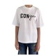 Tricou DSQUARED2, Iconique Loose Fit Tee, White - S73GC0308D20033100