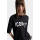 Tricou DSQUARED2, ICONique Loose Fit T-Shirt, Negru - S73GC0308D20033900
