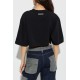 Tricou DSQUARED2, ICONique Cropped Loose Fit T-Shirt, Negru - S73GC0309D20033900