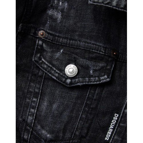 Jacheta DSQUARED2, Patch logo, Negru