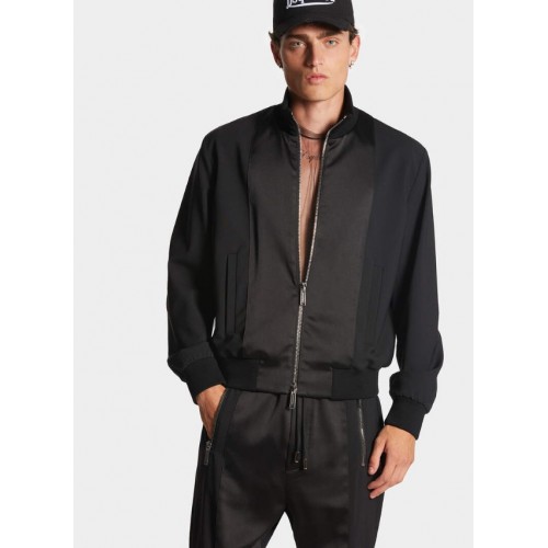 Jacheta Dsquared2, Black Bomber, S74AM1475S40320900 Jacheta Dsquared2, Black Bomber, S74AM1475S40320900
