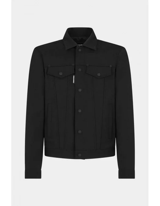 Jacheta Dsquared2, Dan Denim Jacket, S74AM1482S40320900 - S74AM1482S40320900 Jacheta Dsquared2, Dan Denim Jacket, S74AM1482S40320900 - S74AM1482S40320900