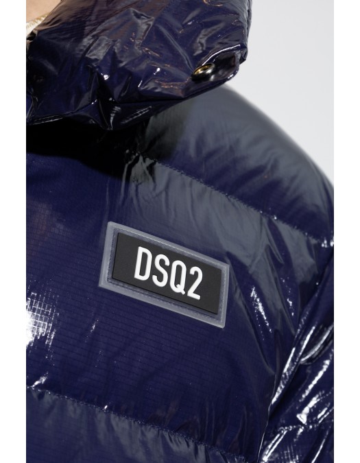 Geaca DSQUARED2, Shiny Design, Logo Insert, Navy Blue - S74AM1533S54056477