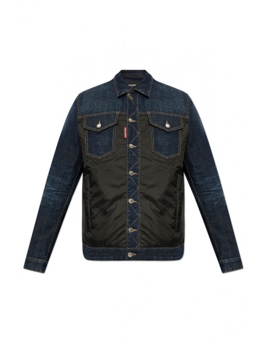 Geaca DSQUARED2, Denim, Combined Materials, Black - S74AM1576S30664963