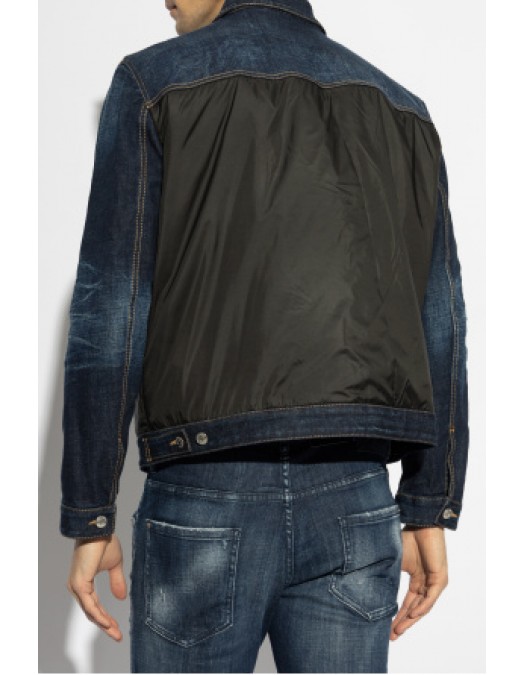 Geaca DSQUARED2, Denim, Combined Materials, Black - S74AM1576S30664963