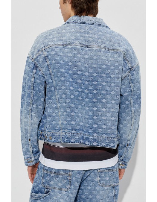 Tricou DSQUARED2, Light Wash Utility Jean Jacket, Albastru - S74AM1687D30023470