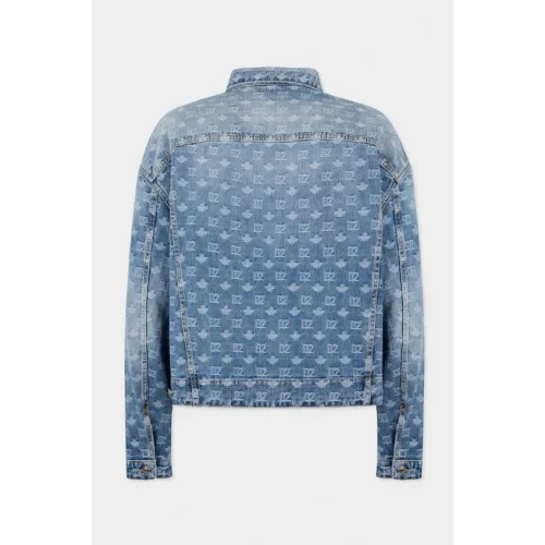 Tricou DSQUARED2, Light Wash Utility Jean Jacket, Albastru