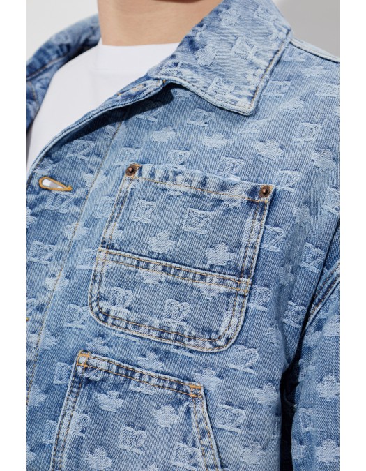 Tricou DSQUARED2, Light Wash Utility Jean Jacket, Albastru - S74AM1687D30023470