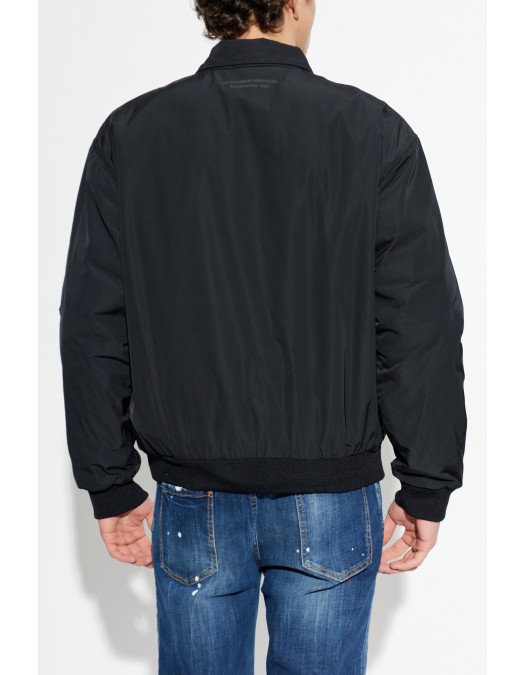 Jacheta DSQUARED2, BLACK Light jacket with collar - S74AM1701D35368900