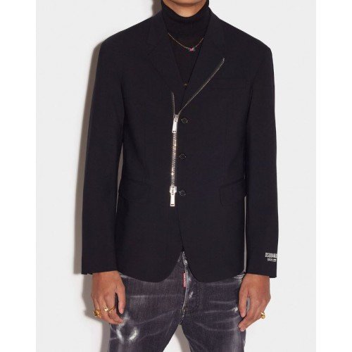 Sacou DSQUARED2, Ceresio 9, Relaxed Fit, Negru