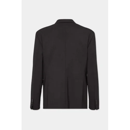 Sacou DSQUARED2, Relaxed Shoulder, Zip Detail, Black