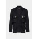 Sacou DSQUARED2, Wool, D2 Layered, Multipocket, Black - S74BN1311S42916900