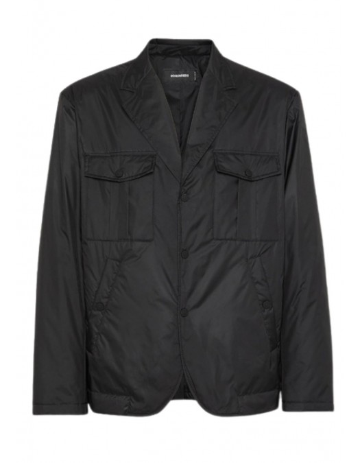 Jacheta DSQUARED2, Padded Black Jacket - S74BN1327S54981900 Jacheta DSQUARED2, Padded Black Jacket - S74BN1327S54981900