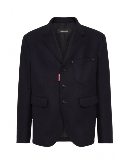 Sacou DSQUARED2, Wool, D2, Multipocket, Bleumarin - S74BN1331D35260487 Sacou DSQUARED2, Wool, D2, Multipocket, Bleumarin - S74BN1331D35260487