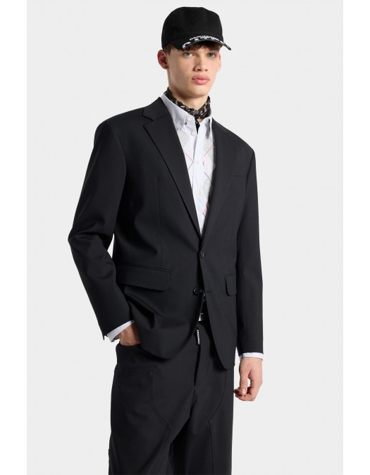 Sacou DSQUARED2, Tailored2 Worsted Wool Dan Jacket, Negru - S74BN1373S40320900