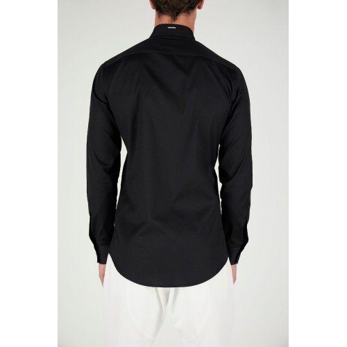 Camasa Dsquared2, Insertie Brand, Negru intens Camasa Dsquared2, Insertie Brand, Negru intens