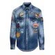 Camasa DSQUARED2, Logo Patches, Blue - S74DM0644S30341470 Camasa DSQUARED2, Logo Patches, Blue - S74DM0644S30341470