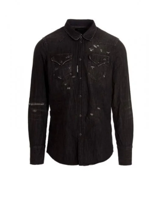 Camasa DSQUARED2, Classic Western Shirt, Grey - S74DM0700S30826900 Camasa DSQUARED2, Classic Western Shirt, Grey - S74DM0700S30826900