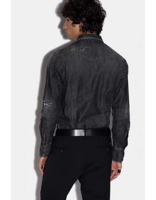 Camasa DSQUARED2, Classic Western Shirt, Grey - S74DM0700S30826900 Camasa DSQUARED2, Classic Western Shirt, Grey - S74DM0700S30826900