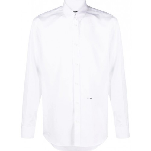 Camasa DSQUARED2, Relaxed Fit, Bumbac, Alb Camasa DSQUARED2, Relaxed Fit, Bumbac, Alb