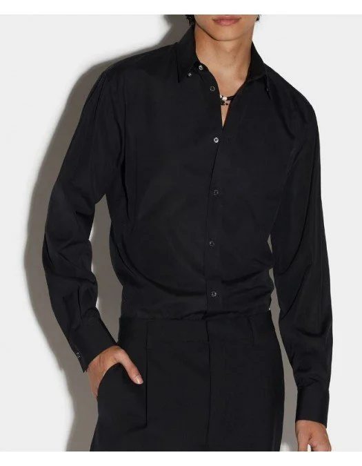 Camasa DSQUARED2, Relaxed Fit, Bumbac, Negru - S74DM0710S36275900 Camasa DSQUARED2, Relaxed Fit, Bumbac, Negru - S74DM0710S36275900