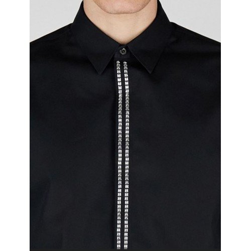 Camasa DSQUARED2, Accesorizata cu tinte, Black