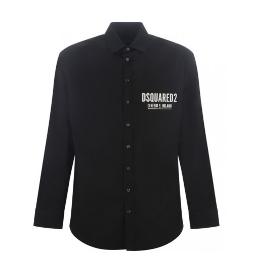 Camasa DSQUARED2, Ceresio 9 Milano, Black Camasa DSQUARED2, Ceresio 9 Milano, Black
