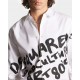Camasa DSQUARED2, Black logo Print, Alb - S74DM0820S36275100
