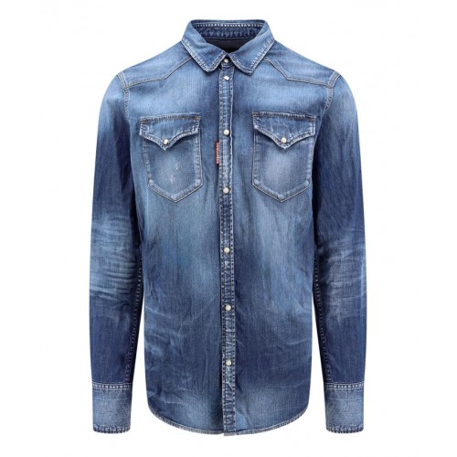 Camasa DSQUARED2, Denim Design, Blue Camasa DSQUARED2, Denim Design, Blue