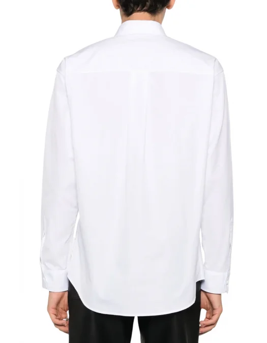 Camasa DSQUARED2, Text Print, Headquarter Dropped Design, Full White - S74DM0862S36275100