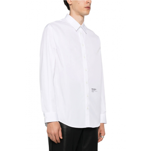 Camasa DSQUARED2, Text Print, Headquarter Dropped Design, Full White Camasa DSQUARED2, Text Print, Headquarter Dropped Design, Full White