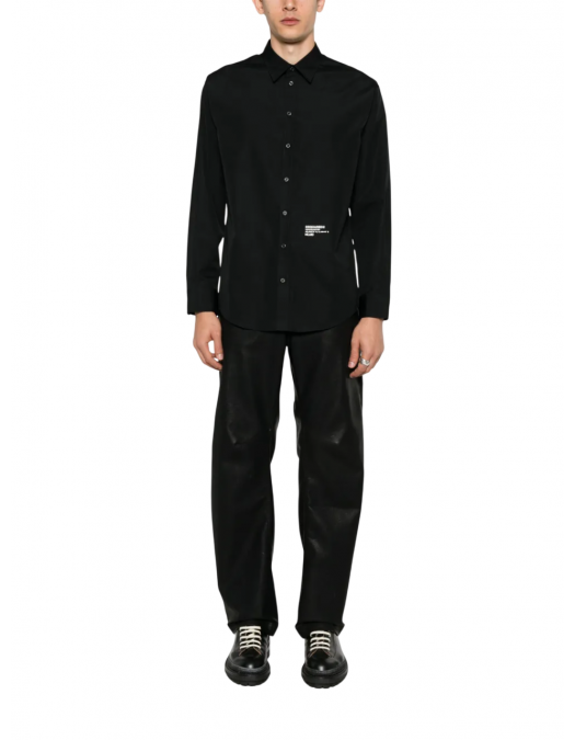 Camasa DSQUARED2, Text Print, Headquarter Dropped Design, Full Black - S74DM0862S36275900 Camasa DSQUARED2, Text Print, Headquarter Dropped Design, Full Black - S74DM0862S36275900