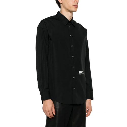 Camasa DSQUARED2, Text Print, Headquarter Dropped Design, Full Black Camasa DSQUARED2, Text Print, Headquarter Dropped Design, Full Black