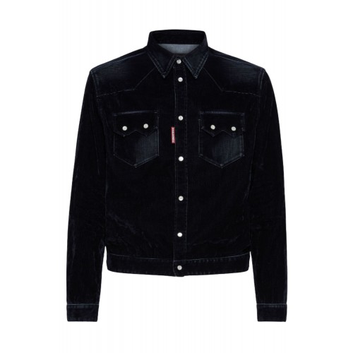 JACHETA DSQUARED2, Classic Jacket, Buzunare, Dark Navy JACHETA DSQUARED2, Classic Jacket, Buzunare, Dark Navy