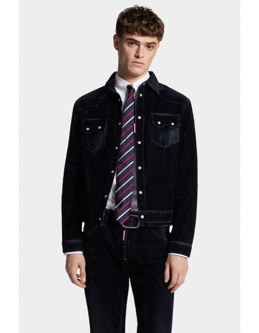 JACHETA DSQUARED2, Classic Jacket, Buzunare, Dark Navy - S74DM0938D30017470 JACHETA DSQUARED2, Classic Jacket, Buzunare, Dark Navy - S74DM0938D30017470