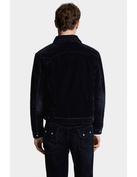 JACHETA DSQUARED2, Classic Jacket, Buzunare, Dark Navy - S74DM0938D30017470 JACHETA DSQUARED2, Classic Jacket, Buzunare, Dark Navy - S74DM0938D30017470