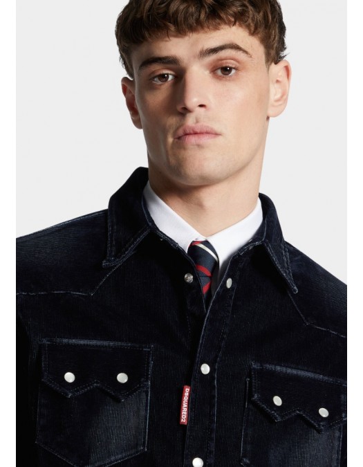 JACHETA DSQUARED2, Classic Jacket, Buzunare, Dark Navy - S74DM0938D30017470 JACHETA DSQUARED2, Classic Jacket, Buzunare, Dark Navy - S74DM0938D30017470