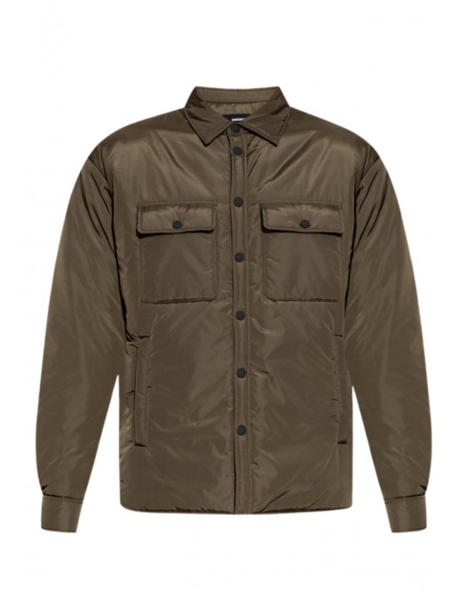 JACHETA DSQUARED2, Snap Padded Jacket, Buzunare atasate, Kaki - S74DM0944S53817727 JACHETA DSQUARED2, Snap Padded Jacket, Buzunare atasate, Kaki - S74DM0944S53817727