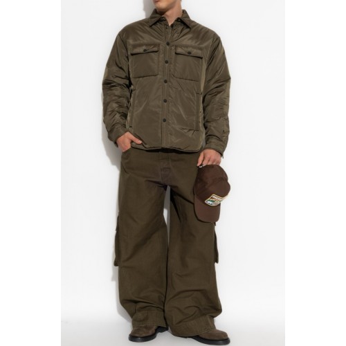 JACHETA DSQUARED2, Snap Padded Jacket, Buzunare atasate, Kaki JACHETA DSQUARED2, Snap Padded Jacket, Buzunare atasate, Kaki