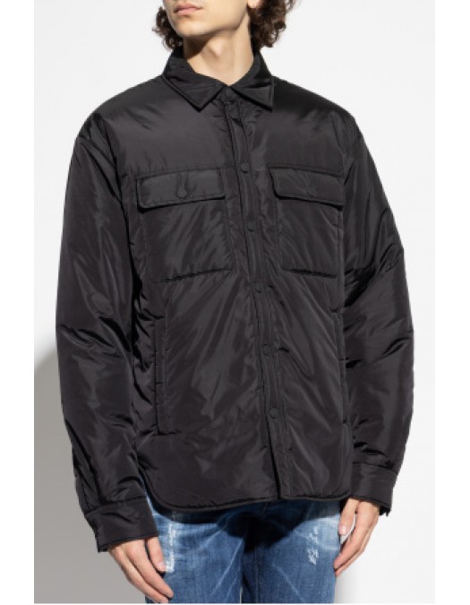 JACHETA DSQUARED2, Snap Padded Jacket, Buzunare atasate, Negru - S74DM0944S53817900 JACHETA DSQUARED2, Snap Padded Jacket, Buzunare atasate, Negru - S74DM0944S53817900