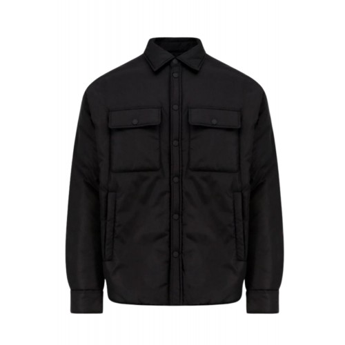 JACHETA DSQUARED2, Snap Padded Jacket, Buzunare atasate, Negru JACHETA DSQUARED2, Snap Padded Jacket, Buzunare atasate, Negru