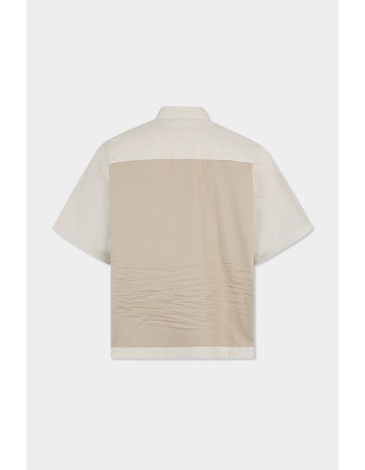 Camasa DSQUARED2, Inside Out Short Sleeves Shirt, Beige - S74DM0971S35175801