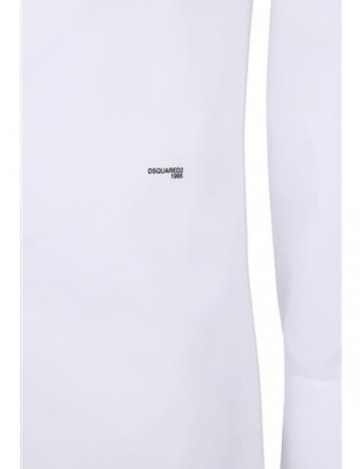 Camasa DSQUARED2, Classic Poplin Cotton, White - S74DM1008S36275100