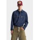 Camasa DSQUARED2, Wet And Dry Wash Biker Shirt, Bleumarin - S74DM1009D30029470