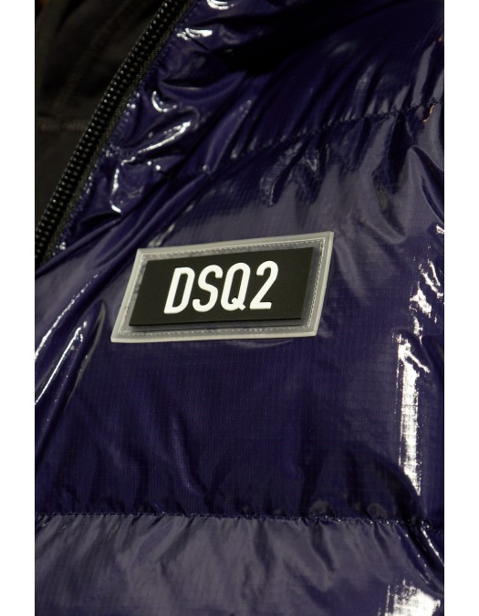 VESTA DSQUARED2, Shiny Design, Logo Insert, Navy Blue -