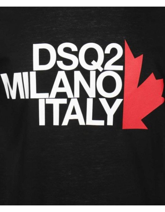 Tricou Dsquared2, Negru, Dsq2 Milano Italy - S74GD0730900