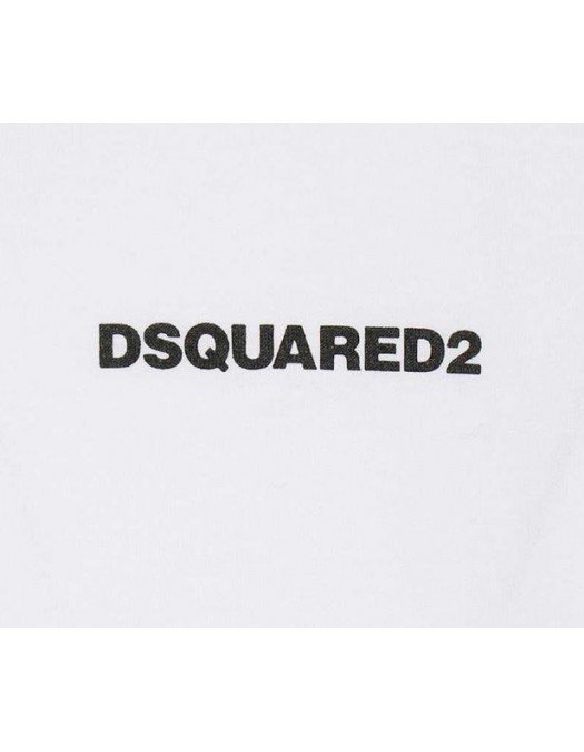 Tricou DSQUARED2, Logo frontal, Alb - S74GD0769100