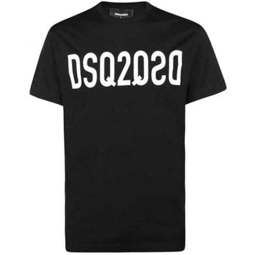 Tricou Dsquared2, Black, Insertie frontala Tricou Dsquared2, Black, Insertie frontala