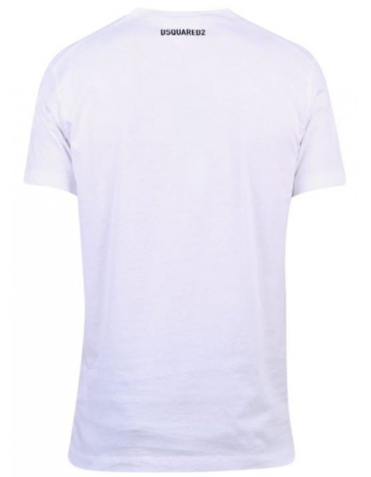 Tricou Dsquared2, D2 Frontal, White - S74GD0803100