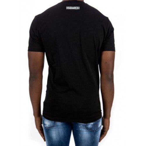 Tricou Dsquared2, Black, D2 Frontal Tricou Dsquared2, Black, D2 Frontal